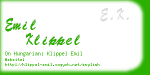 emil klippel business card